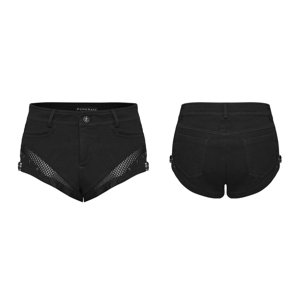 Punk Rave - Nerve Black Shorts - Black